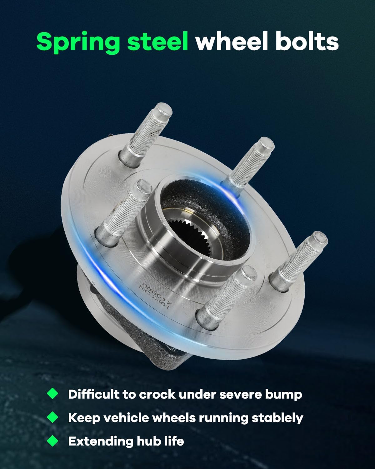 SCITOO Wheel Hub Wheel Bearing Assembly Front 513271 fit for Chrysler ASPEN 2007-2009 for Dodge for Durango 2006-2009 5 Lugs Wheel Hub Bearing Assemblies W/ABS 1pc