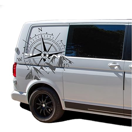 BQRKOTM Kompass Aufkleber Set - 2 Stück Offroad Sticker Für Auto & SUV