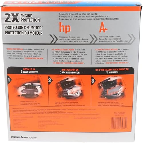 Miniatura 6 de Filtro de aire FRAM Extra Guard, CA10262 para vehículos Ford y Lincoln seleccionados