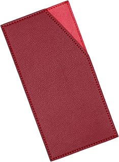 Cash Envelopes PU Leather Budget Envelope Credit Card Holder Reusable Money Clip for Budgeting Wallet Women Men Bill Receipt Coupon Organizer (Red)