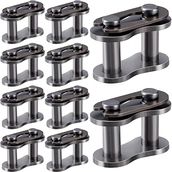 10pcs #35 Roller Chain Connecting Links, Heavy Duty Manganese Steel Master Connector, Master Link Connector for Mini Bikes Bycicles Motorcycles Home Industrial Machinery