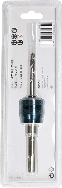 Bosch Professional Accessories 1 x Power Change Plus Adapter (SDS Plus, HSS-G Drill 7.15 x 85 mm, Hole Saw Accessory Included)