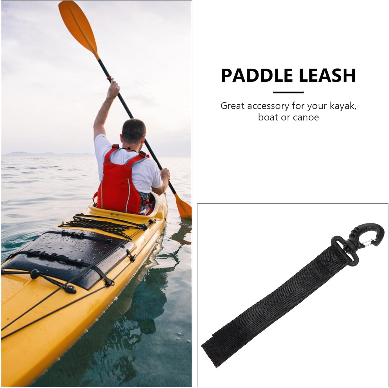 6 Pcs Kayak Paddle Leash Safety Lanyard Rope Nylon Paddle Hook Set Tied Ropes Kayak Accessories for Water Sports Boating and Canoeing