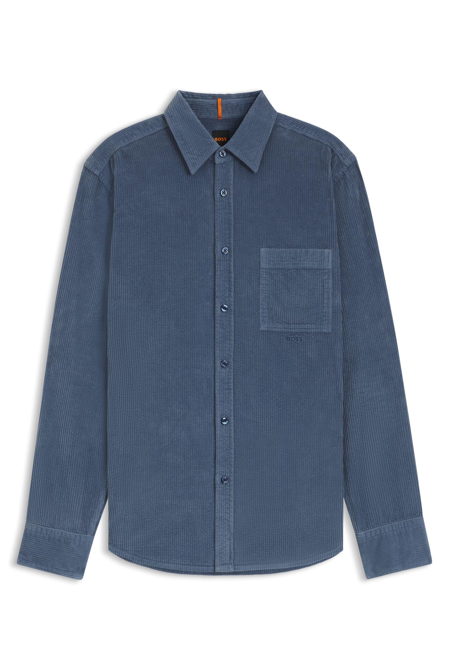 BOSS Mens Relegant 6 Regular-fit Shirt in Cotton Corduroy