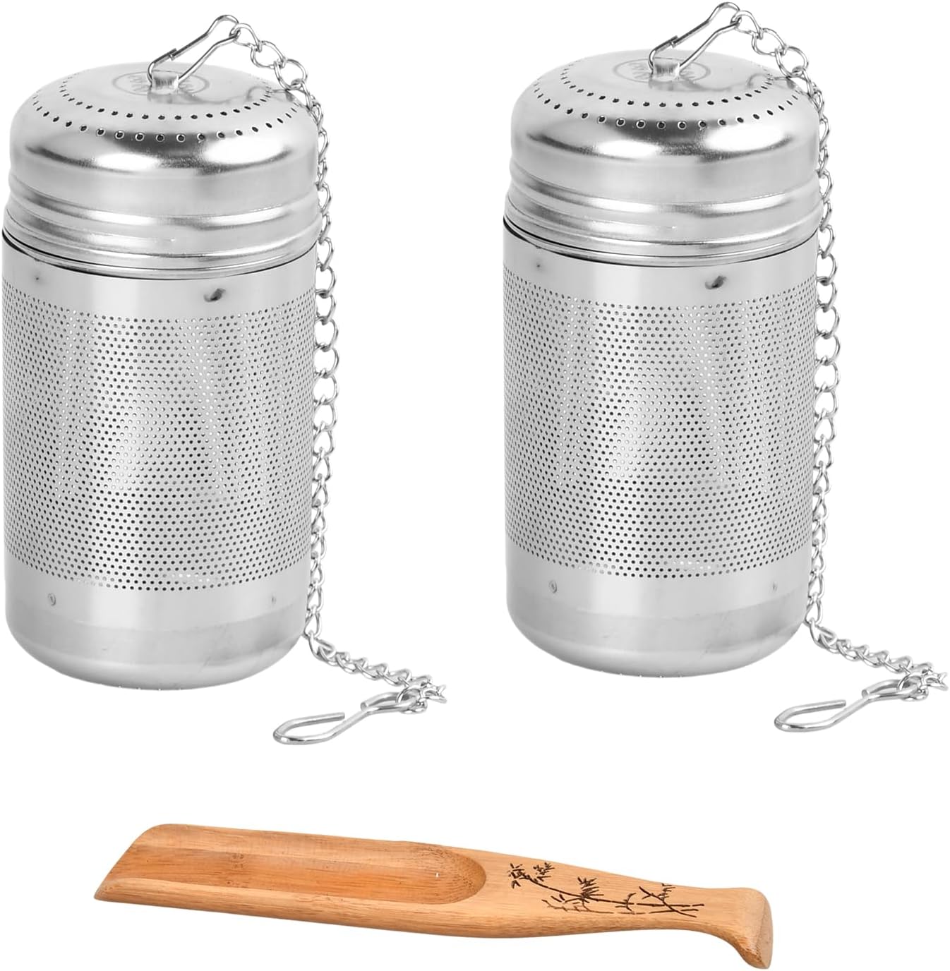 2 Pieces Tea Filter for Stainless Steel Cup, Tea Infuser Filters with Chain Hook, Filter for Tea and Infusions, Tea Infuser, Tea Strainer Infuser for Teapots, Cups and Bottles