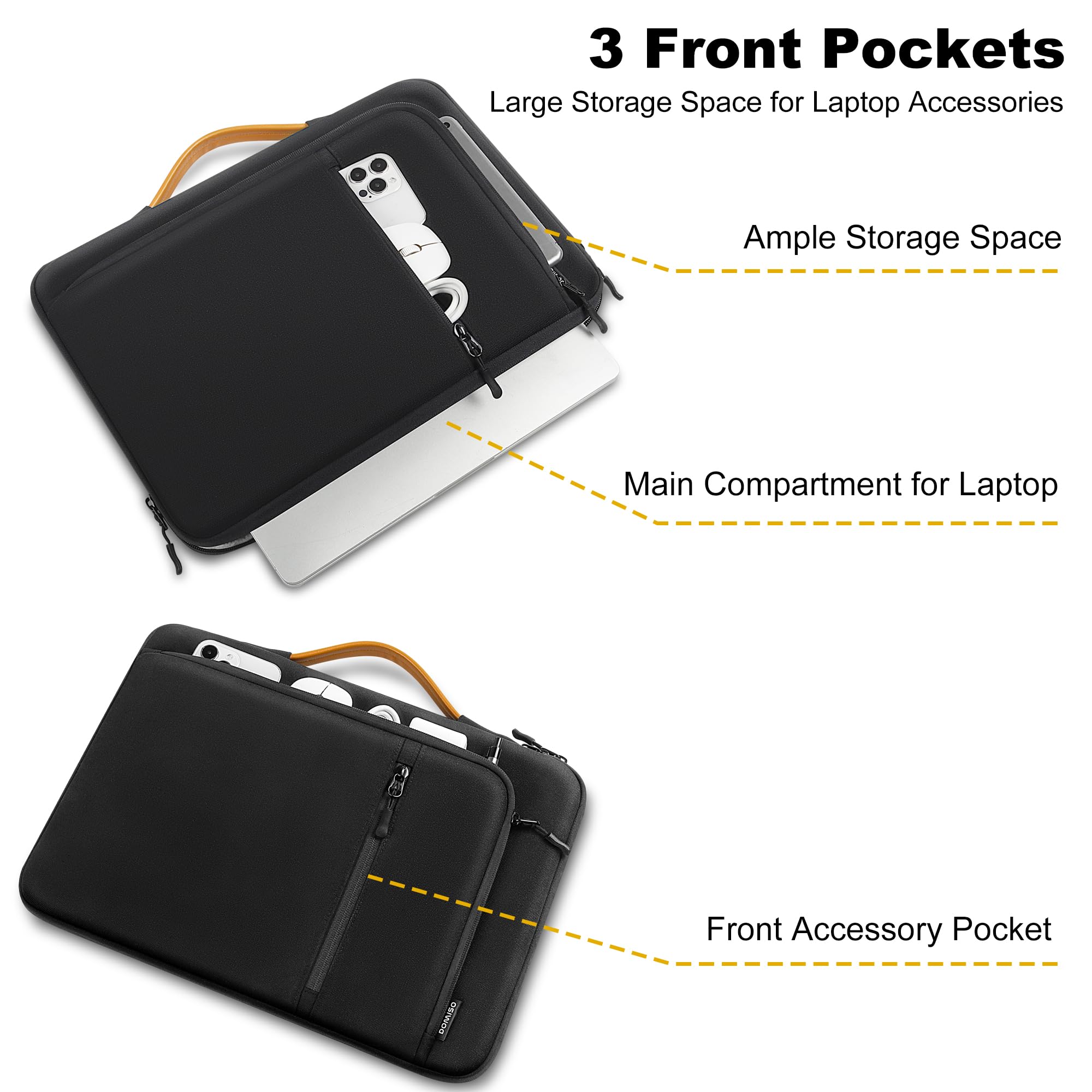 DOMISO Custodia per laptop con maniglia