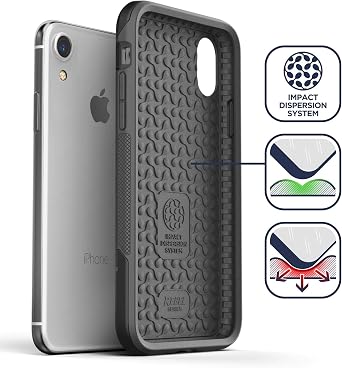 Encased iPhone XR Belt Clip Rugged Holster Case, Heavy Duty Protective Cover Holder (Rebel Armor Series) Black