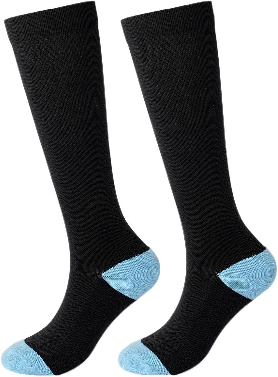Compression Socks Blue L(1Pair 20-30 mmHg Men and Women for Running, Travel flying and travel,running,hiking, cycling, long-distance traveling, climbing,post-workout recovery.
