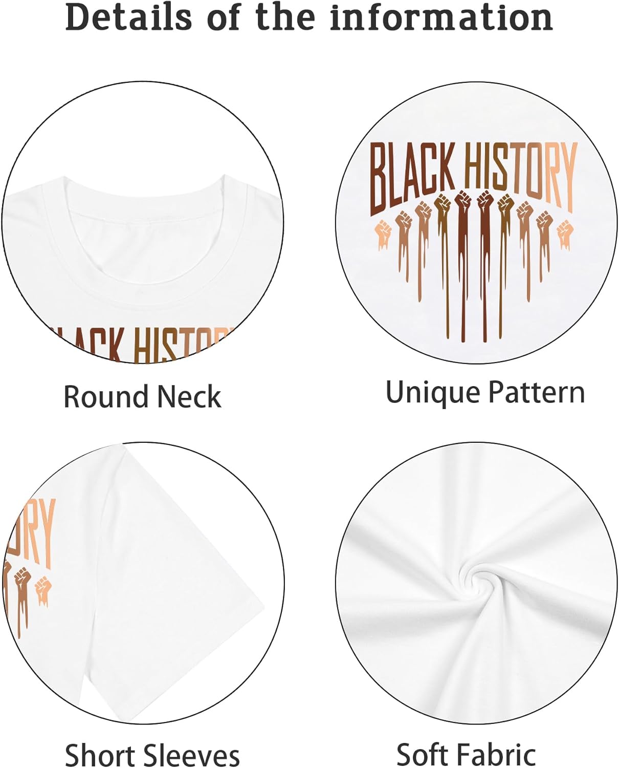 Women Black History Shirts Melanin Shirts for Black Women American African Black Pride Graphic Tee Tops - Image 4