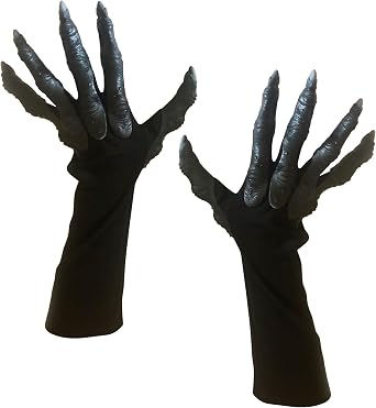 Zagone Studios Long Black Fingered Alien Monster Hands Gloves