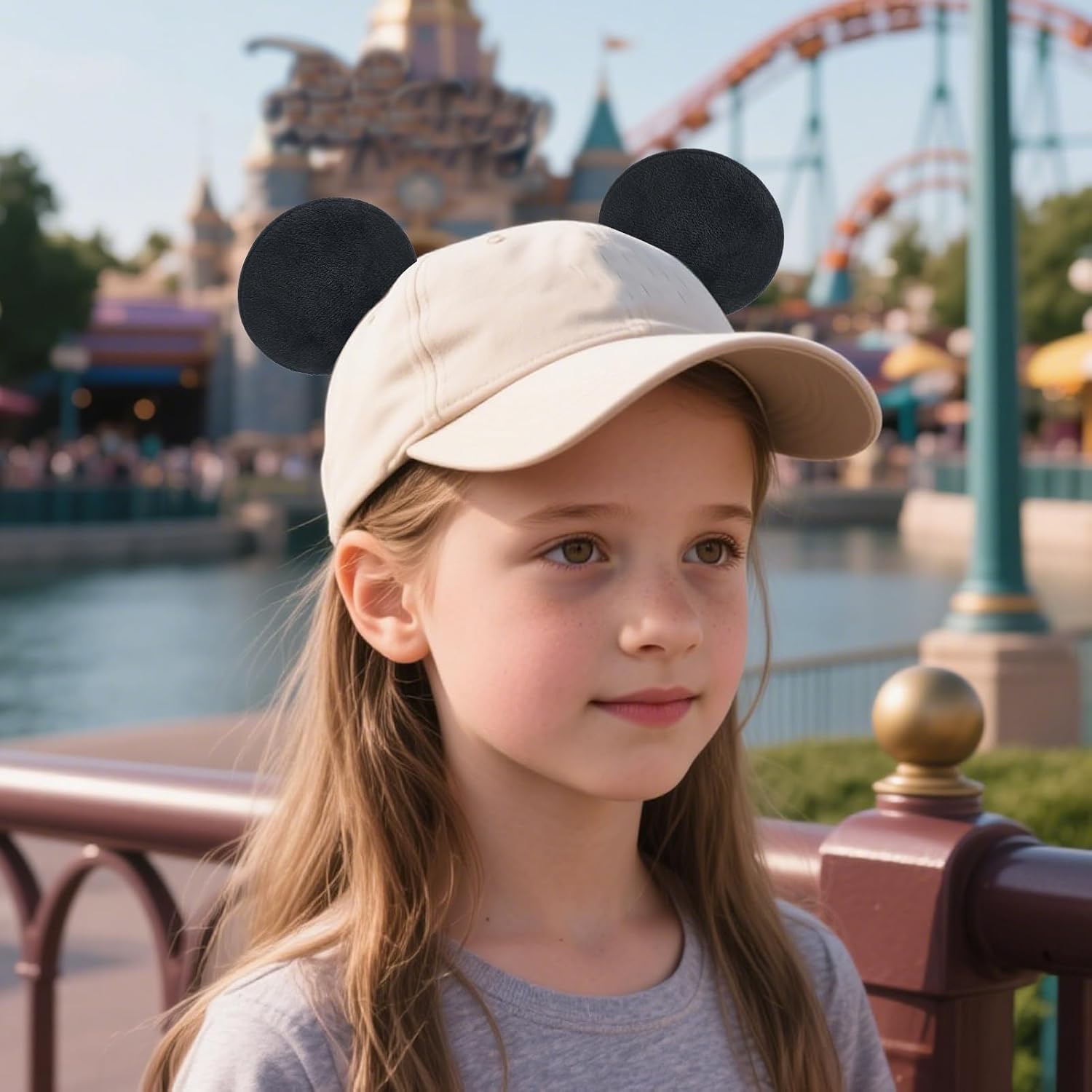 Magnetic Mouse Ears for Hats for Families in Christmas Halloween, Removable Magnet Mini Ear Clips Attach to Any Hat