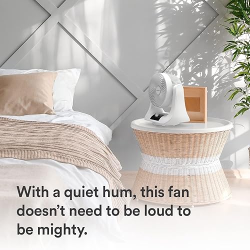 Miniatura 3 de Everdure Ventilador oscilante de escritorio o mesa de 9 pulgadas, 3 ajustes de velocidad, control de flujo de aire específico, bajo ruido, portátil,