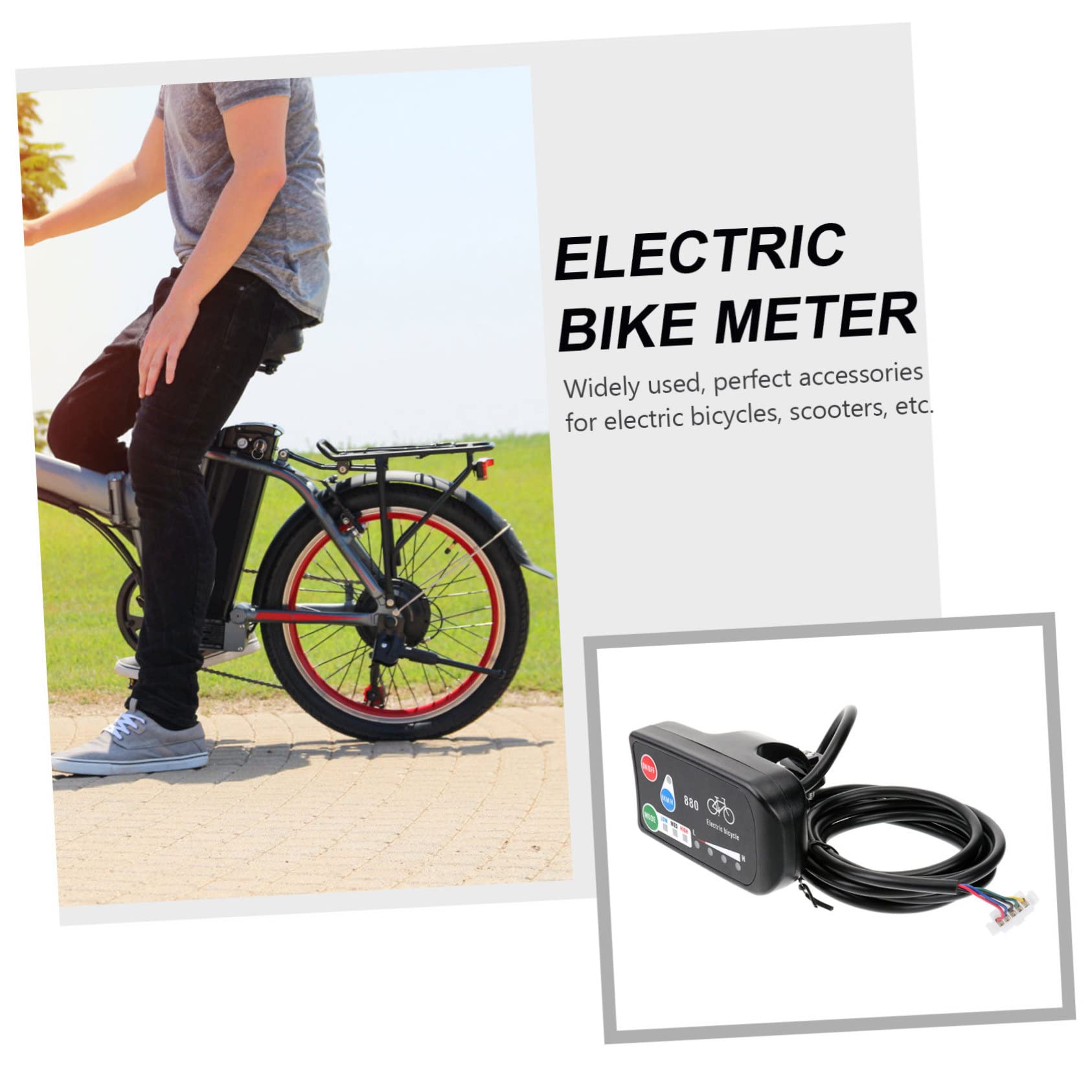 YARNOW 2pezzi Bike Display Panel Controller Per Biciclette Elettriche Facile Installare Resistente e Stabile Accessorio Per Mountain Bike