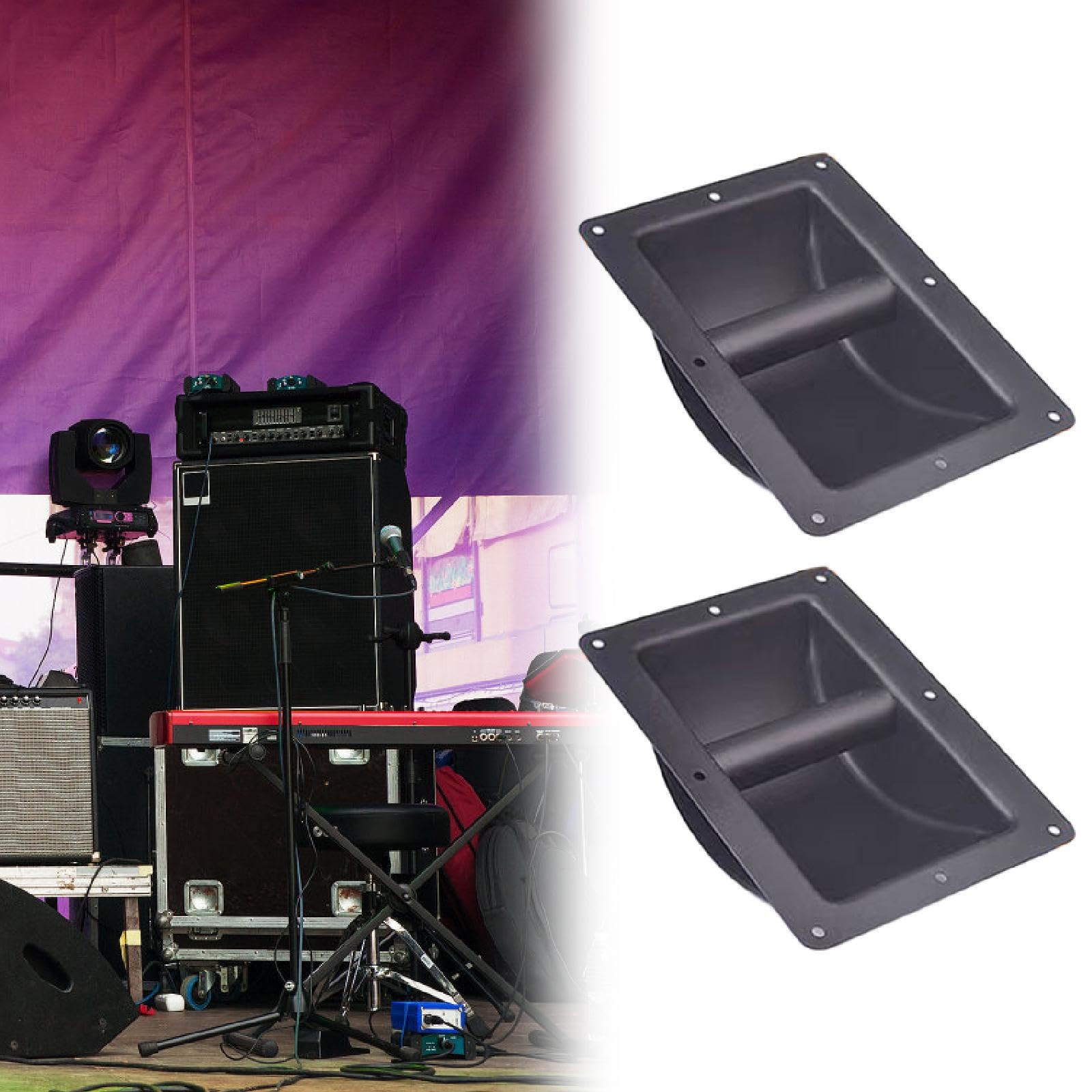 predolo Ensemble de 2 Poignées pour Haut-Parleurs Encastrés, Poignée de Haut-Parleur Audio Encastrée, Accessoires de Transport, pour Transporter Vos Enceintes Toute Confiance, S