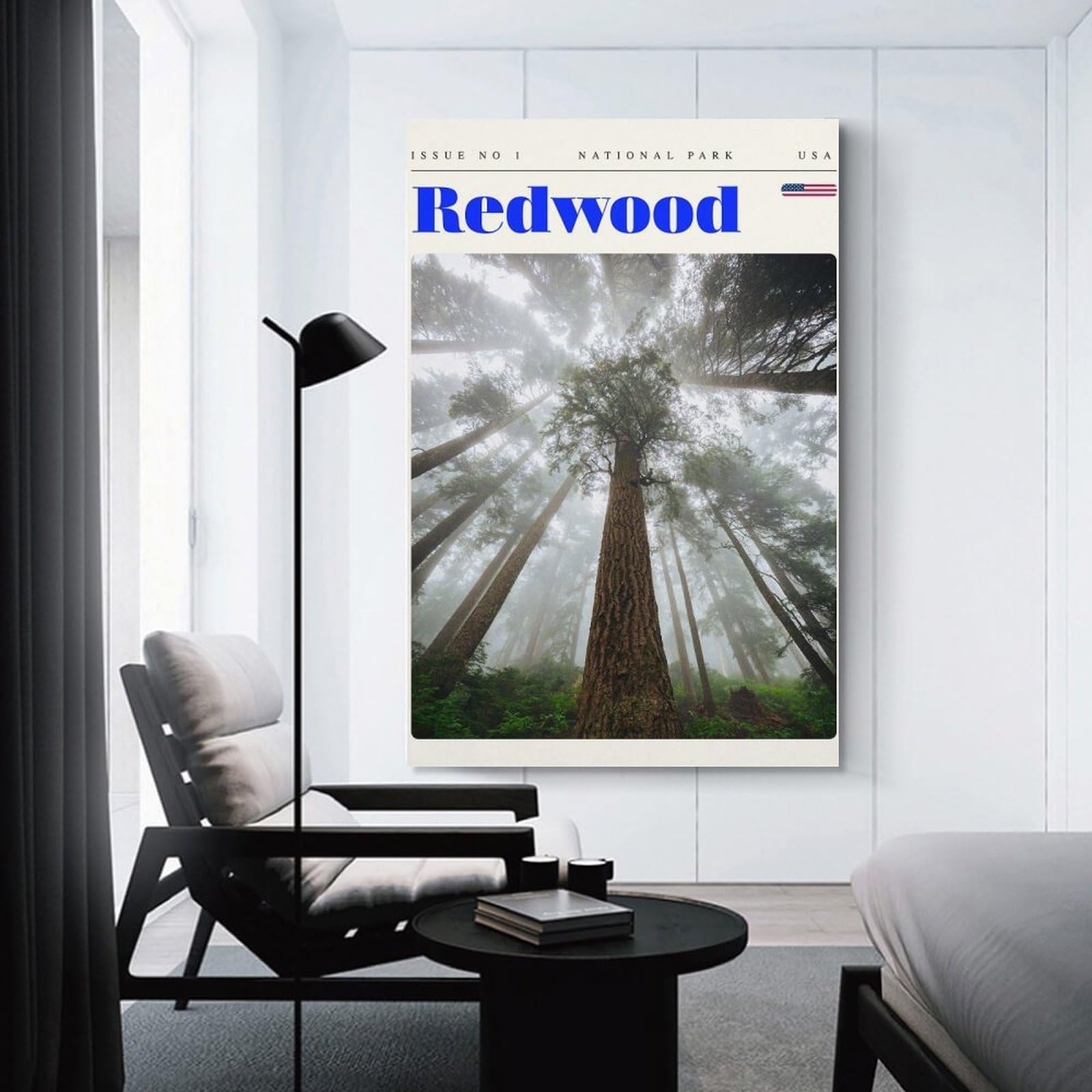 Junmoney Redwood National Park Travel Art Home Decor Wall Art, 20x30inch(50x75cm), for Home Walls, Creative Rooms Or Shared Spaces, An Adaptable Decor Piece for Home Use