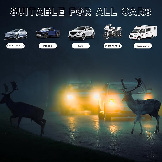 4 pcs de silbidos para coche, evita colisiones, dispositivos de advertencia impermeables con cinta adhesiva universal miniatura 6