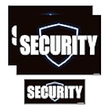 GEEKBEAR Security Car Magnet - Eye-Catching, Reflective, Weather-Resistant - Set of 3 (Black)