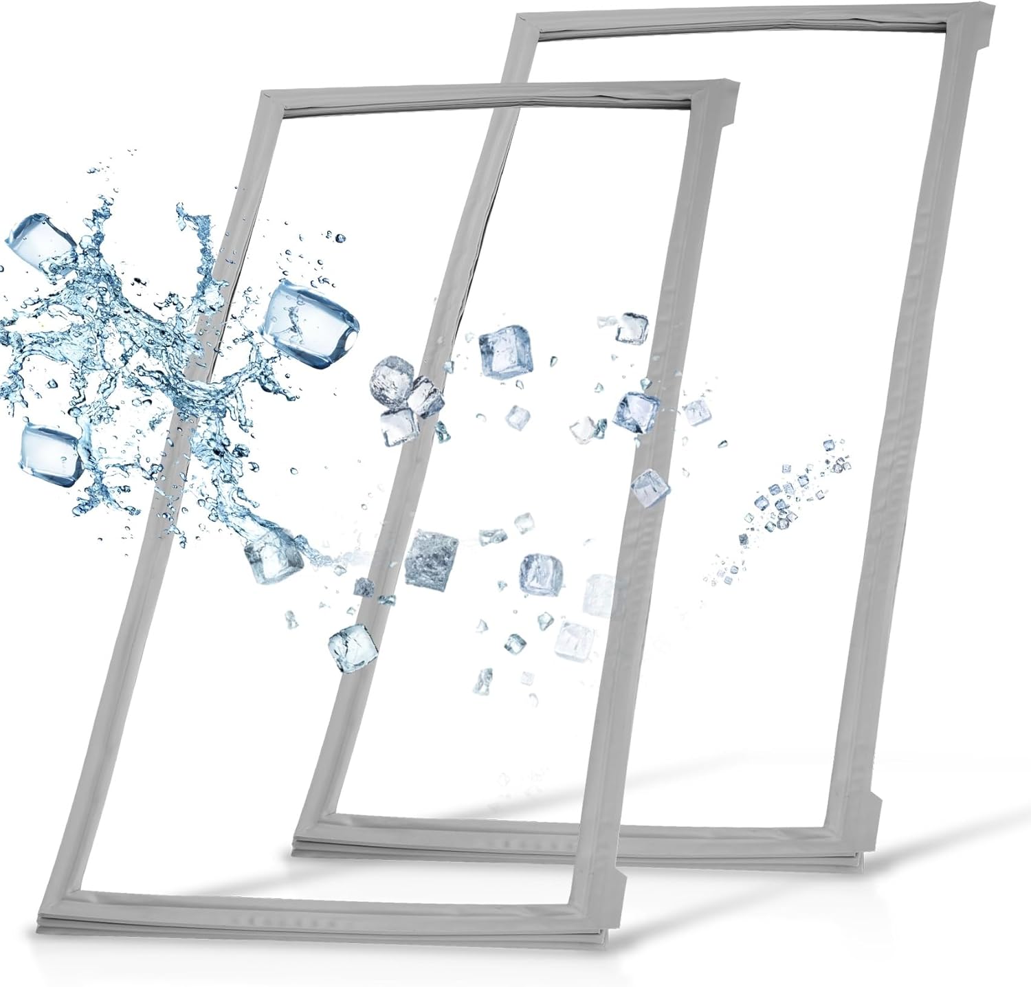 2 Pack-W10830162 Refrigerator Door Gasket, French Refrigerator Door Seal Compatible with Whirlpool, Kitchen-Aid, Kenmore Fits WRF535SMBM00, KBFS20EVMS13, Replaces 12723206AP etc, 39.7 x 16.9 in