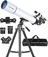 Vista 9 de Telescopio Celticbird para adultos de alta potencia, apertura de 80 mm, montura AZ de 600 mm, telescopio refractor para niños principiantes