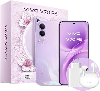 vivo V70 FE Móvil 5G, cámara Principal ultranítida de 200 MP con estabilización de Imagen (OIS), 8+512 GB, 7000 mAh, Pantalla AMOLED de 1,5K, IP68 e IP69, Smartphone con AI, Paquete Regalo,Púrpura