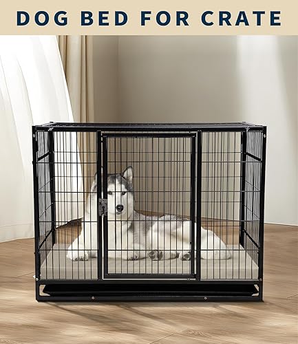 Miniatura 5 de Cama impermeable para perro para jaula, camas para perros resistentes al pelo con fundas lavables, alfombrilla ortopédica de espuma para mascotas