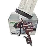 HVLP 6800B spray gun 1.3mm with no wash cup and adapter car spayer painting tool spray air paint gun airbrush low pressure 260L/MIn (Brown)