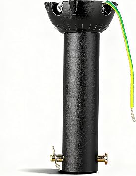 Ceiling Fan Extension Rod,Ceiling Fan Downrod with Ball Head,Downrod Extension for Fan,1 inch Outside Diameter, Boom Suitable for a Wide Range of black, 4 Inch