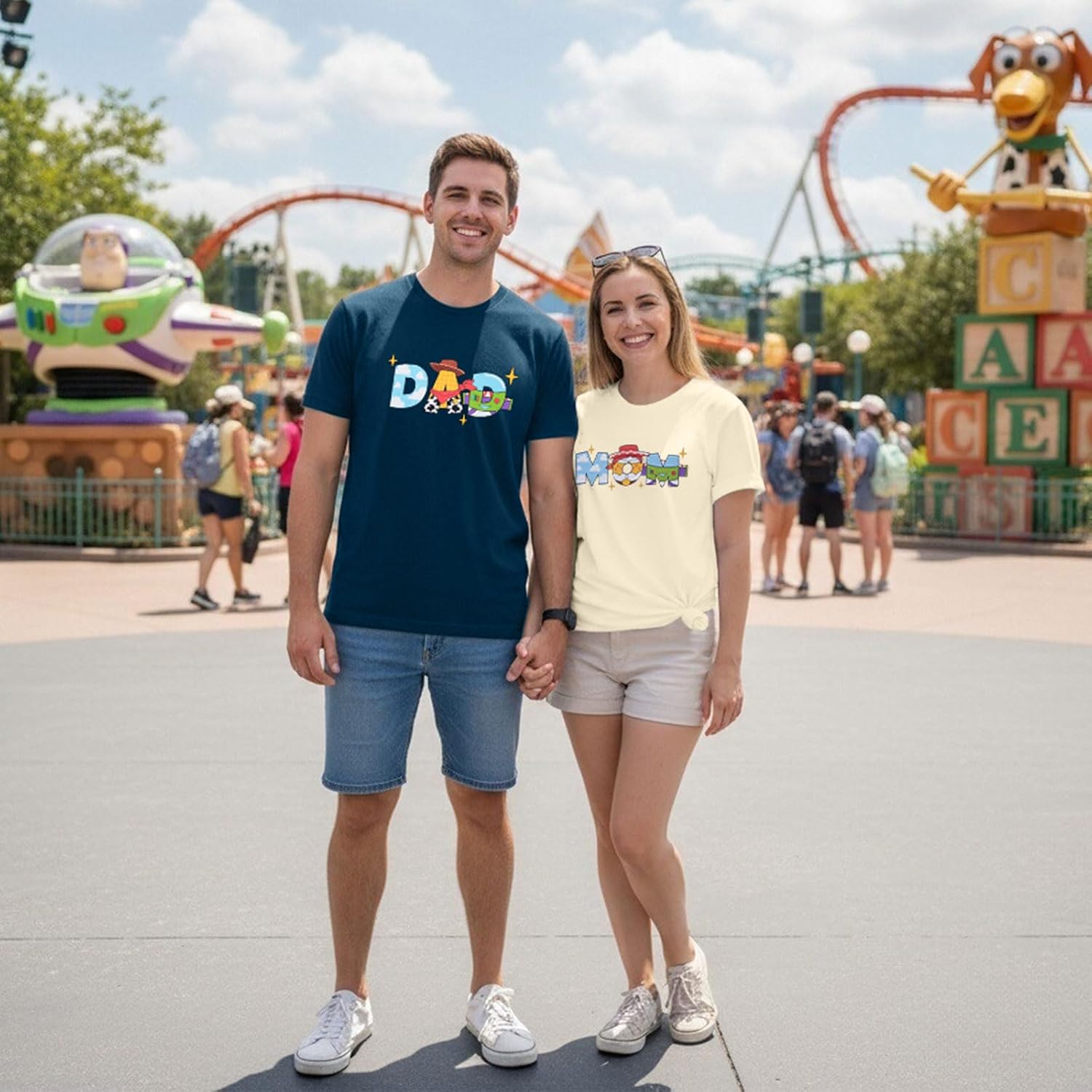 Toy Couple Shirt Family Matching Top Toy Themed Birthday Party Tee image 5