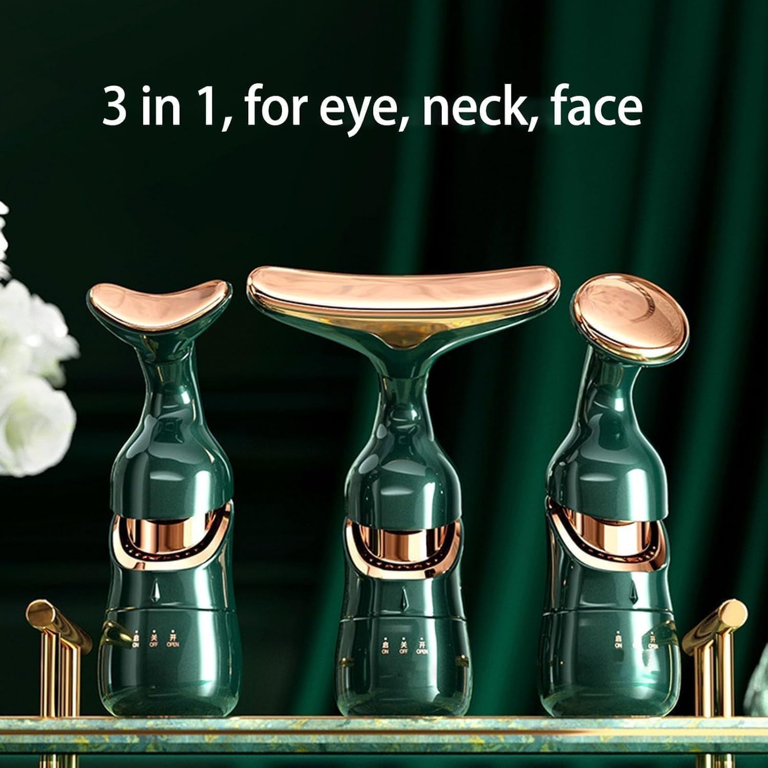 Gadget Deals 3 in 1- face massager machine for facial | face massage tool |Anti-Wrinkle & Anti-Aging Device- face massage roller | electric face massager for facial | skin massager forface | eye massager