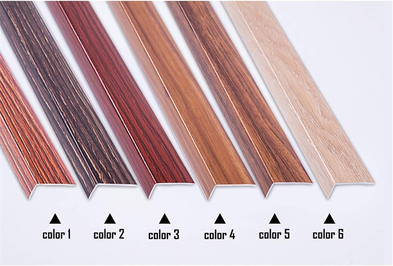 Threshold Strip 2 Pcs 1.2M Length Wood Grain Aluminum Stair Anti Slip Nosing 28x12MM Angle Step Edge Stairs Anti-Collision Angle Non Slip Stair Edge Nosing (Color : Color 6 Size : 2.8x1.2x120cm)
