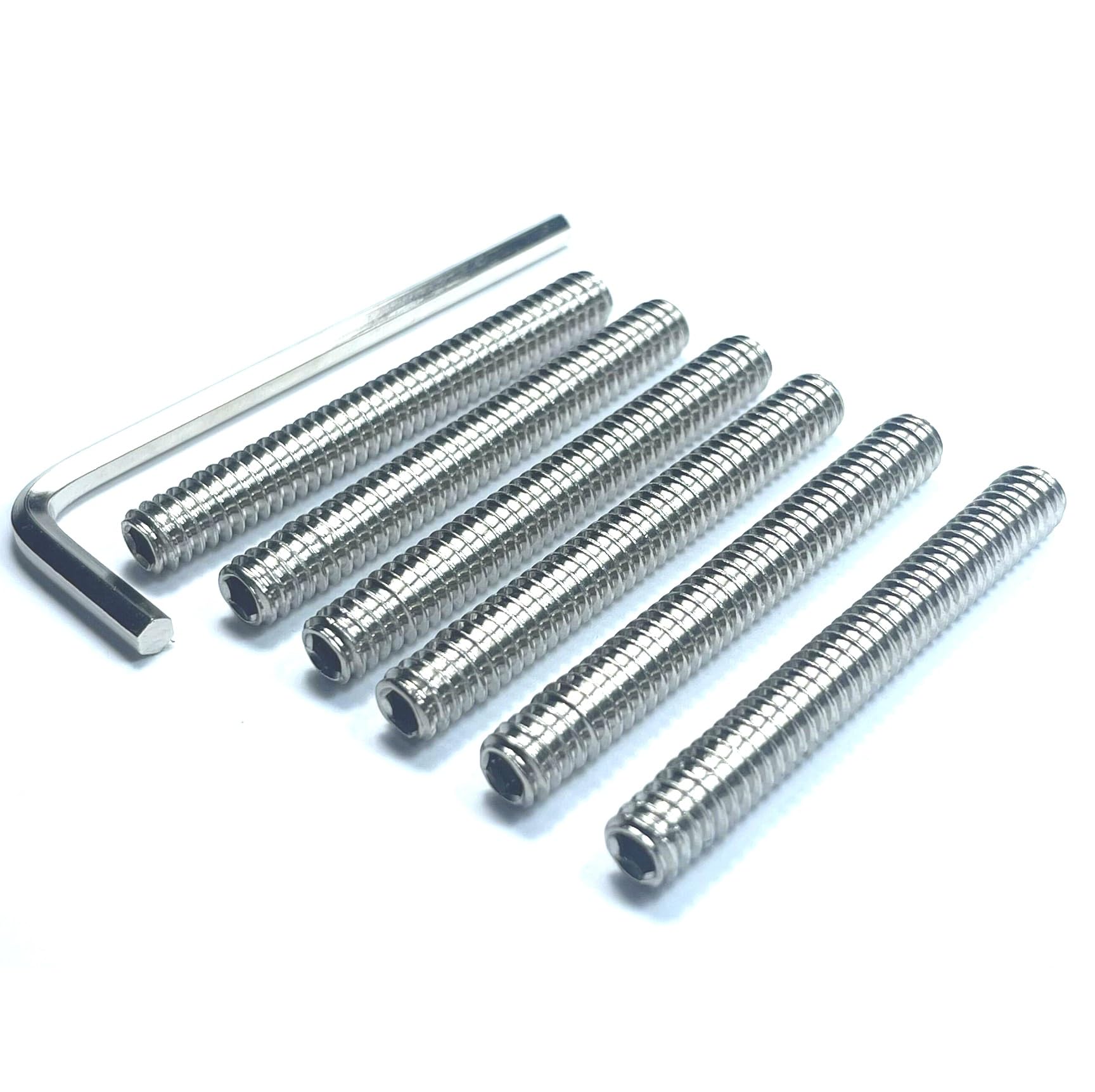 Amazon | ZDingTech 6個セットネジ 1/4-20 x 2インチ 304 ステンレス