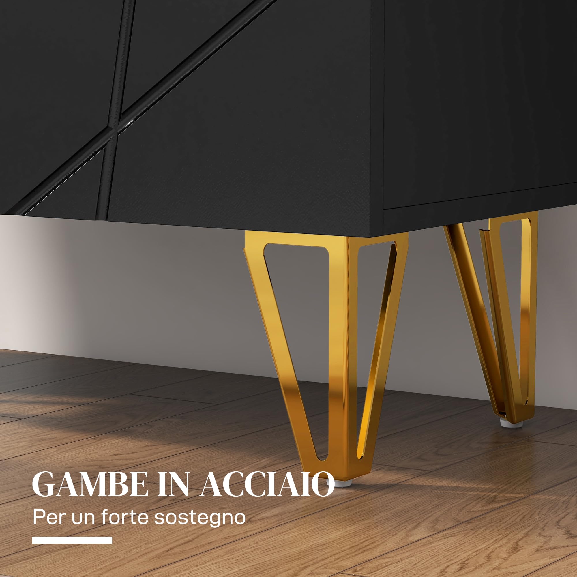 HOMCOM Scarpiera Salvaspazio per 15-20 Paia di Scarpe, Mobile Scarpiera a 2 Ante con Ripiani Regolabili e Chiusura Ammortizzata, Nero