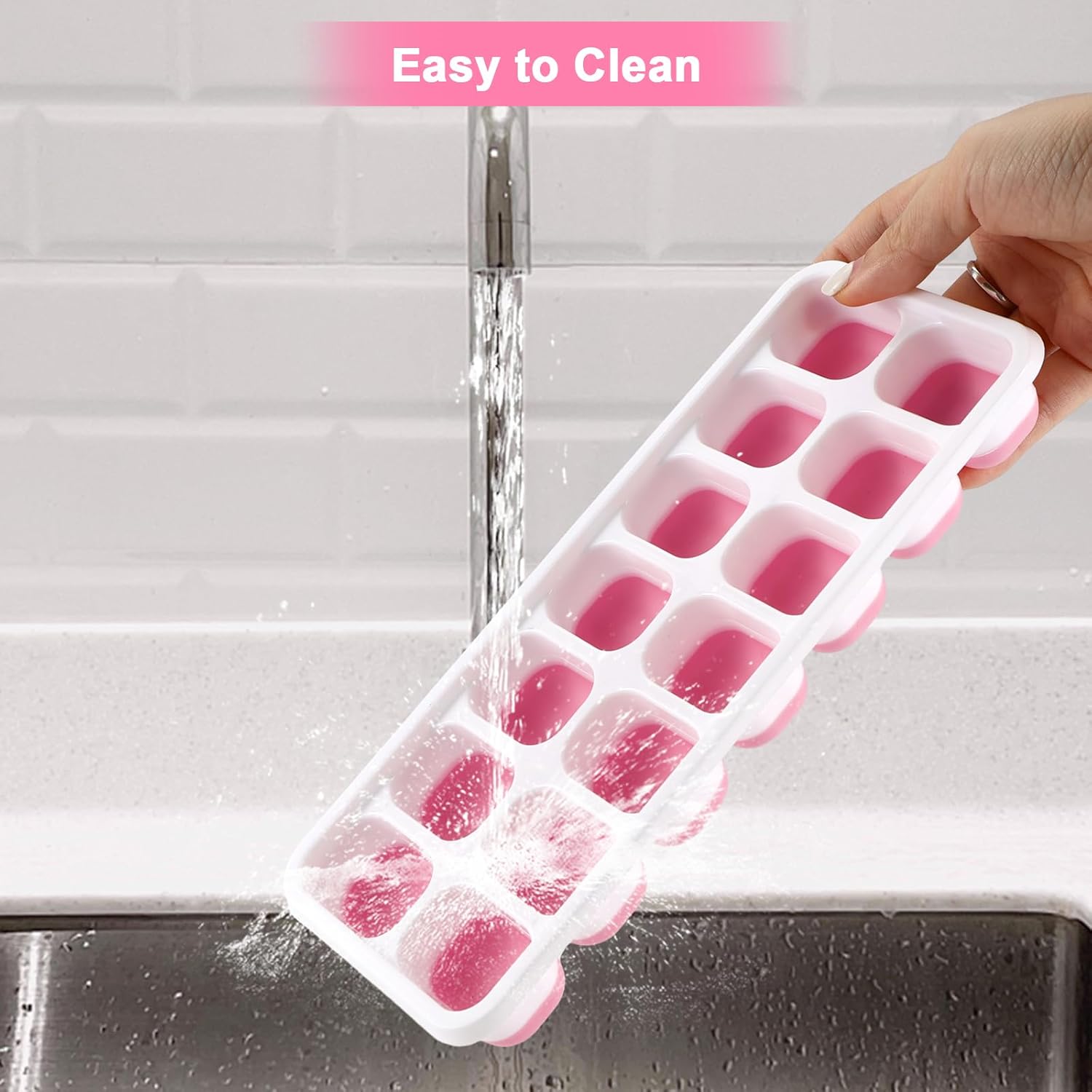 4パック 14個 アイスキューブトレイ こぼれにくい 取り外し可能な蓋付き アイスキューブトレイ型 簡単に取り外せる カクテル 冷凍