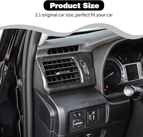 Miniatura 7 de Cubierta de palanca de cambios de consola central, soporte para tazas, panel de salpicadero, cubierta lateral de ventilación compatible con Toyota