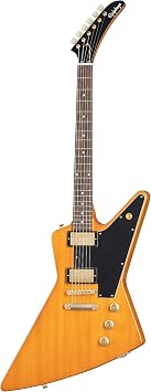 Epiphone Inspired by Gibson Custom 1958 Explorer, Aged Natural with Black Pickguard and Hard Case