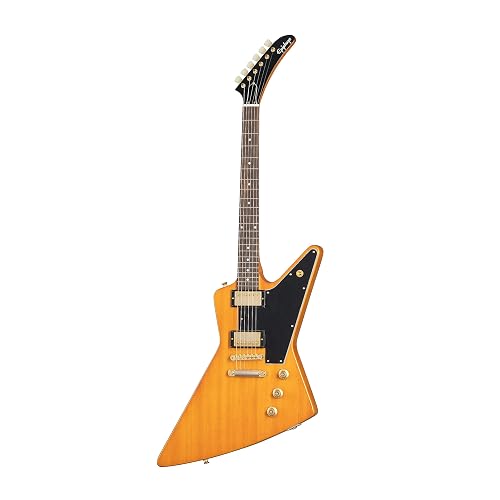 Epiphone 1958 Explorer, Aged Natural with Black Pickguard and Hard Case - Right Handed - Black Pickguard