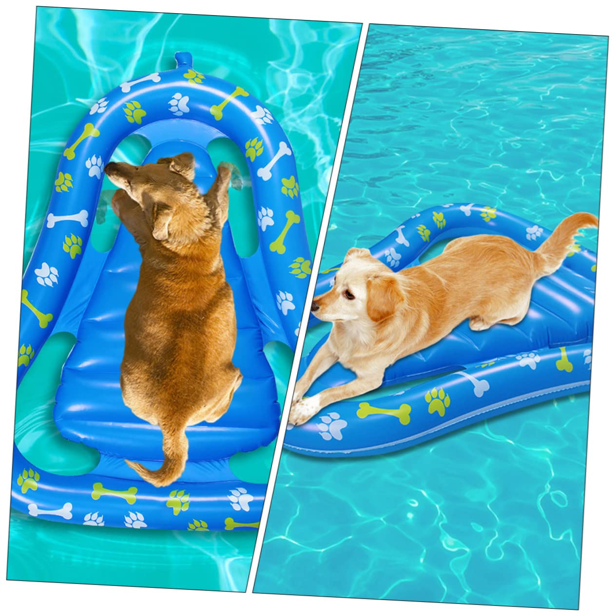 Tappetino Galleggiante Gonfiabile per Animali in Pvc Blu