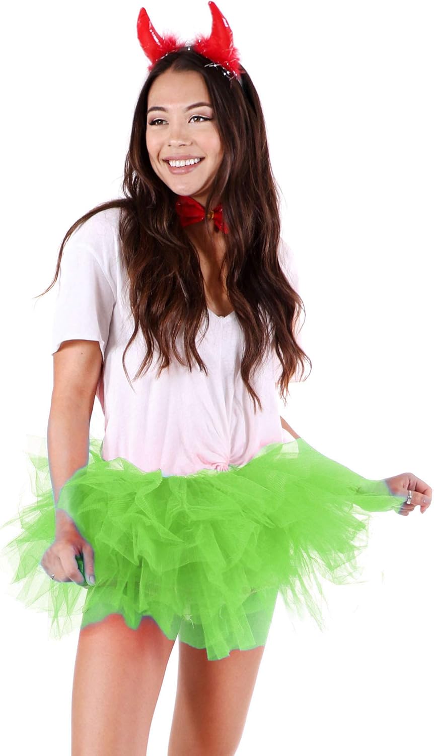 Vista 3 de Simplicity - Falda tipo tutú clásica de 5 capas para mujer