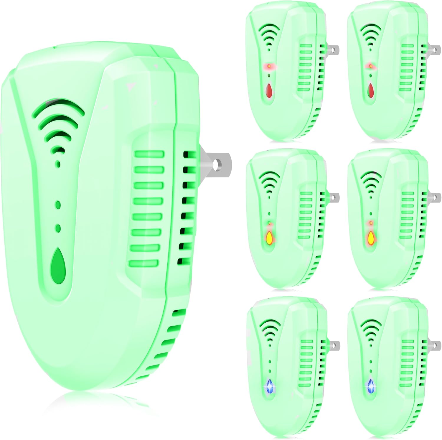 2026 Upgraded Version Ultrasonic Pest Repeller 6 Pack, Mouse Repellent Indoor Plug in, Insect Ultrasonic Repellent for Bugs Roach Insect Mice Spider Mouse Mosquito Ant, 3 Mode Switching (7 Pack)
