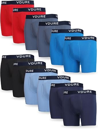 Mens Boxer Briefs Multi-Pack Breathable Cotton Stretch - Multicolor