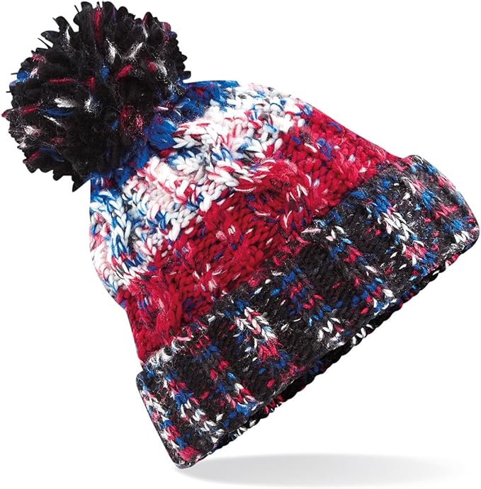 Beechfield Corkscrew Knitted Lined Beanie Bobble Hat BC486 Colour - View #13