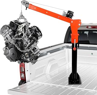 2000 lb 12V Smart Electric Winch Truck Bed Crane, Rustproof Jib Crane Hoist, Folding Hoist Truck Crane for Factory Goods Transfer