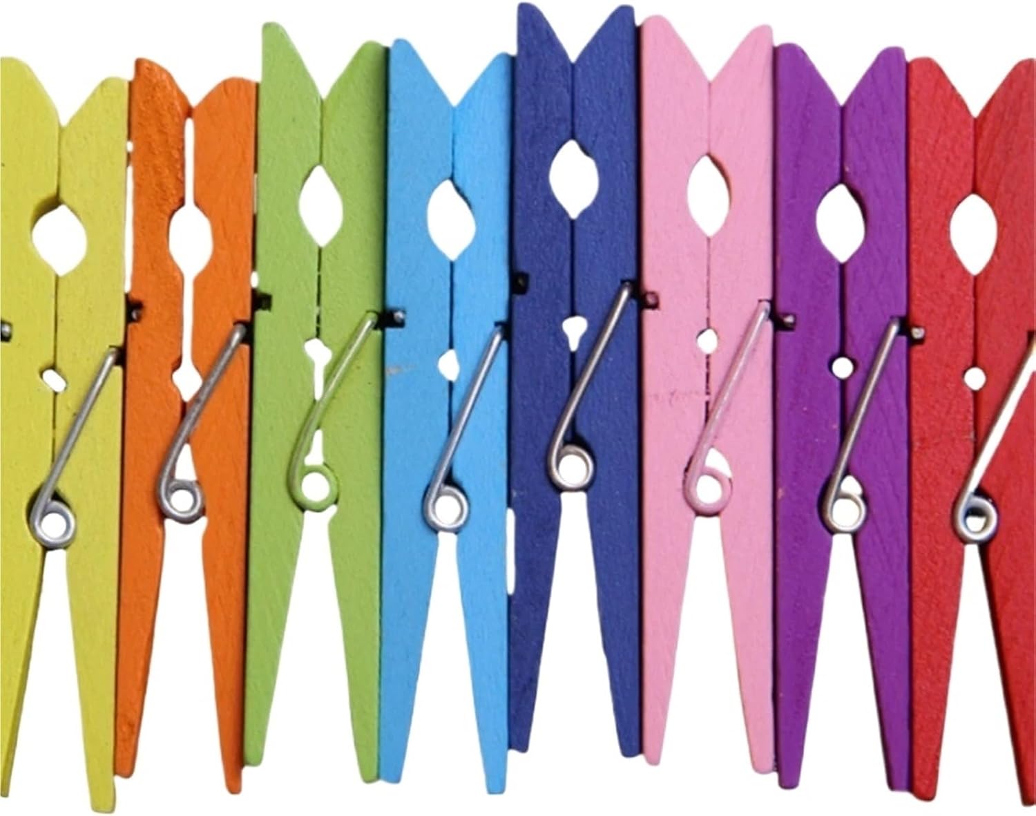 Clothes Pins 200Pcs Colored Wooden Clip Reusable Garment Sewing Aid Clip Natural Wood Photo Card Clamp for Photo Wall and DIY Craft