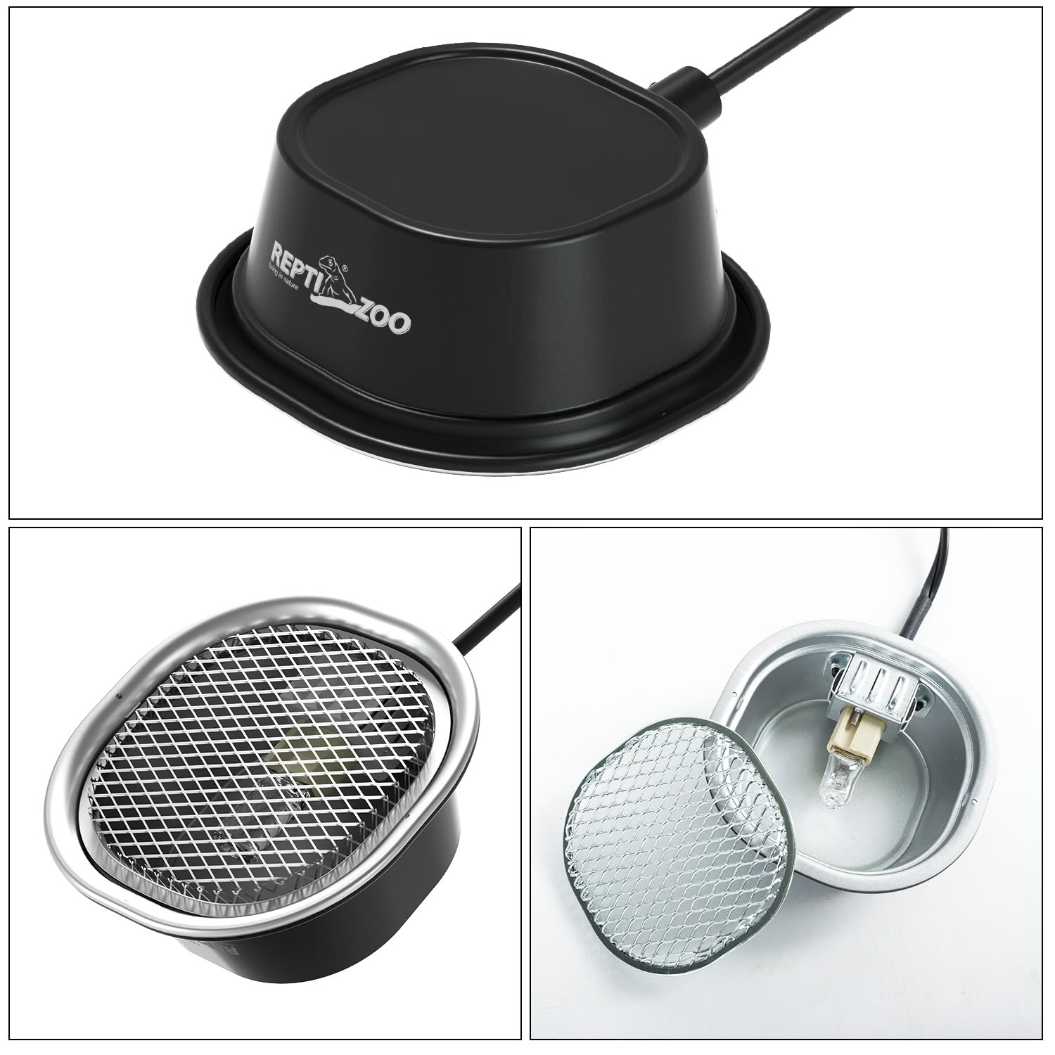 G9 Reptile Heat Lamp Bulb and Light Fixture with Safety Mesh, G9 Mini Heat Bulb 50W Warm White, UVA Reptile Heat Lamp and Basking Lampshade for Bearded Dragon Gecko Turtle Lizard Snake - image 6