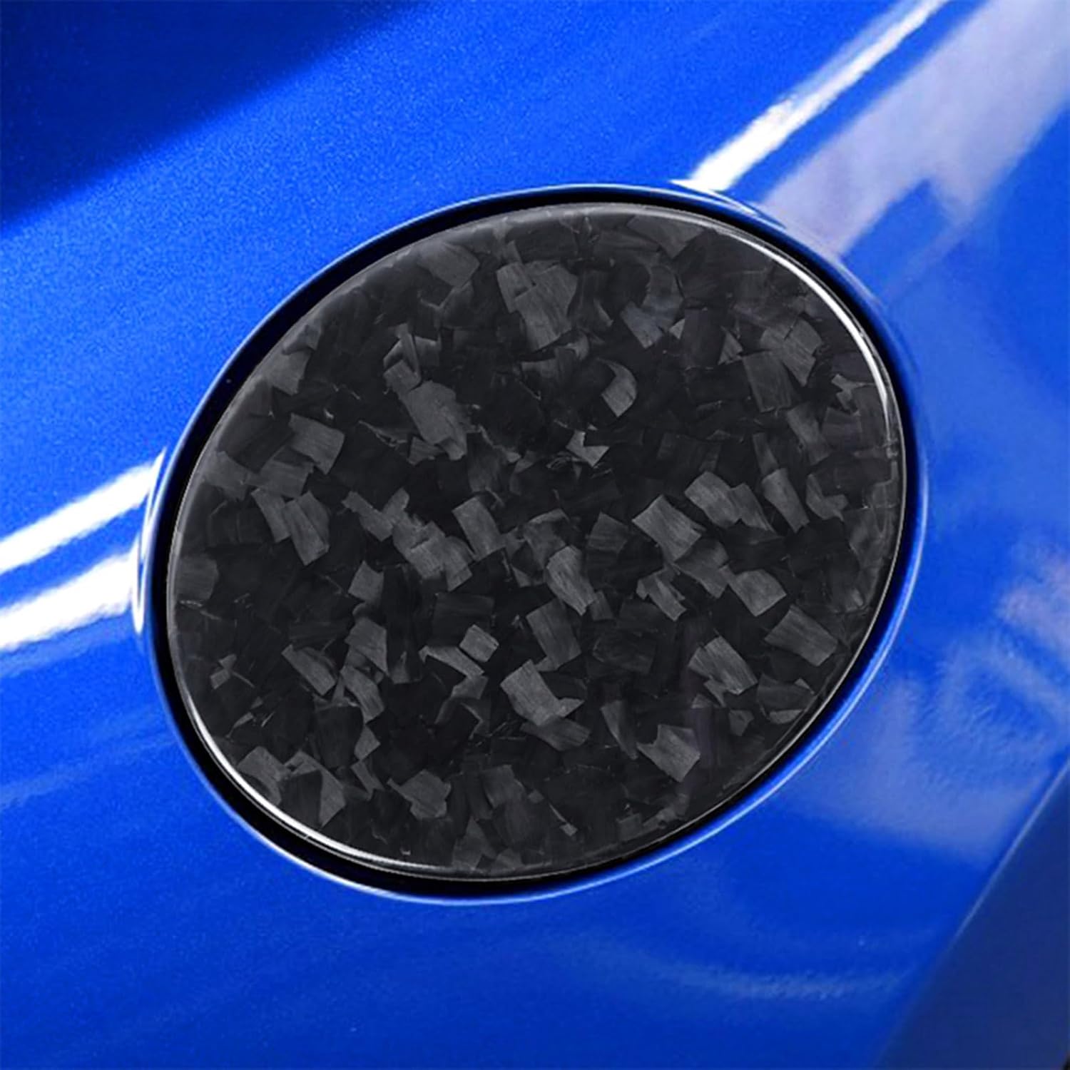 Forged Carbon Fiber Car Gas Tank Cap Fuel Filler Door Cover Trim Compatible with Subaru BRZ Toyota 86 2012-2020
