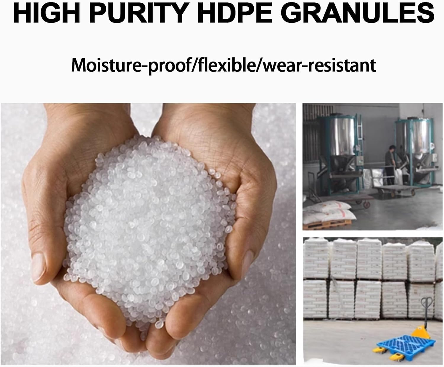 6 Plastic Pallets, Lightweight Blue Polyethylene Pallets, Nestable Interlocking Design, Waterproof, Ventilated and Breathable, Suitable for Garages, Basements, Warehouses