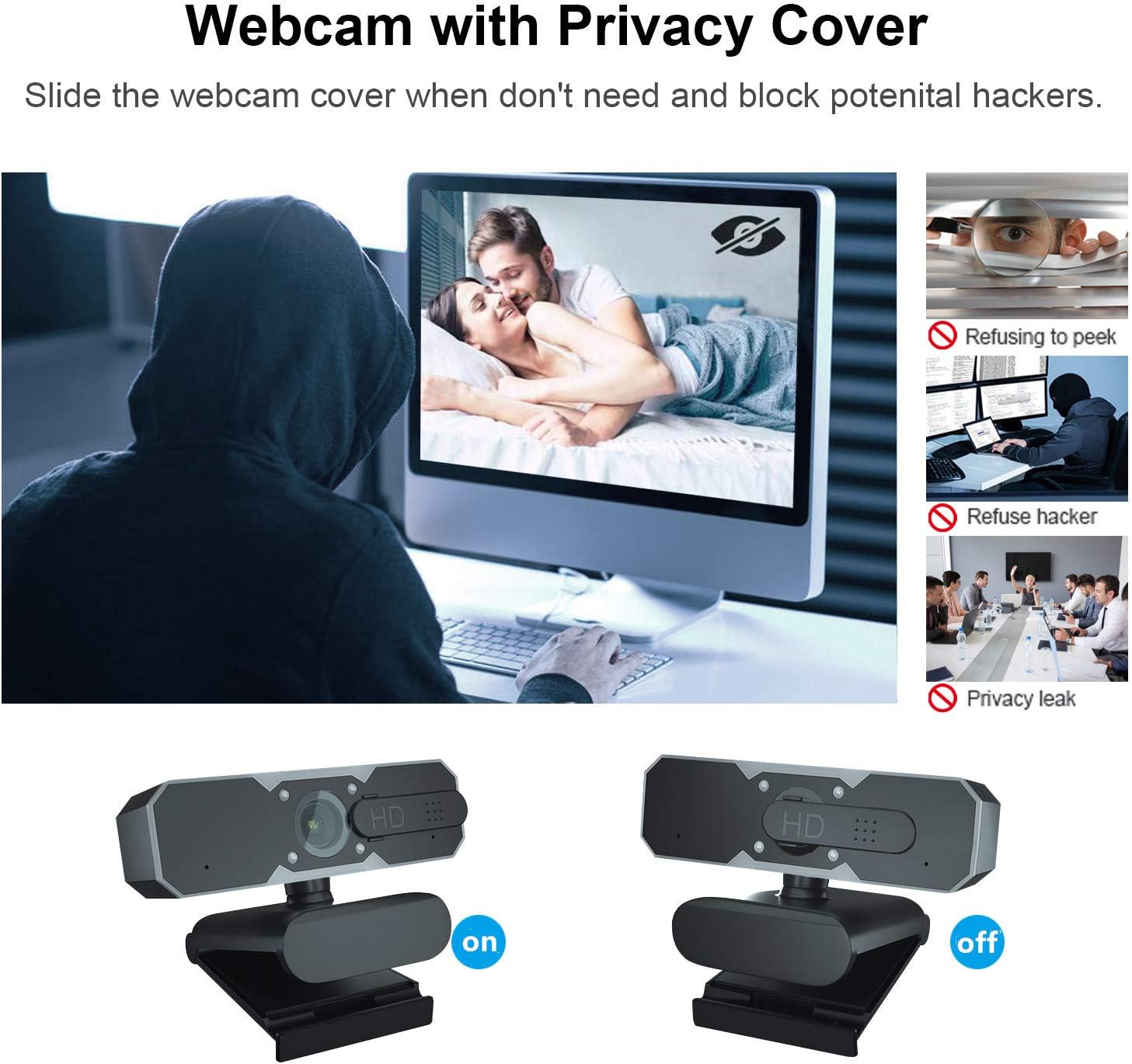 Onе-Dау Sаlе: Uр tо 70% оƒƒ 1080P Webcam with Microphone, 2021 COSHIP Gaming Webcam with Adjustable Brightness, Privacy Cover, Auto Focus, H.265 Technology, Streaming Web Camera for Zoom Skype Xbox one, PC Mac Laptop Desktop