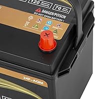 Vista 3 de Batería AGM de platino Weize, grupo BCI 24F para automóvil, 120RC, 710CCA, garantía de 36 meses, Dimensiones 27,3 cm L x 17,3 cm W x 22,8 cm H
