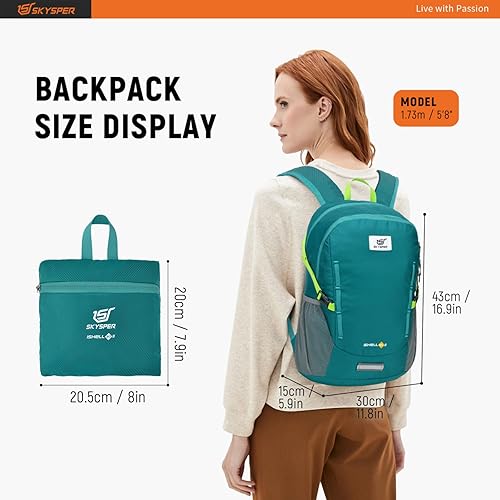 Miniatura 4 de SKYSPER Mochila ligera de senderismo  Mochila de viaje pequeña de 20L Mochila plegable resistente al agua para mujeres y hombres