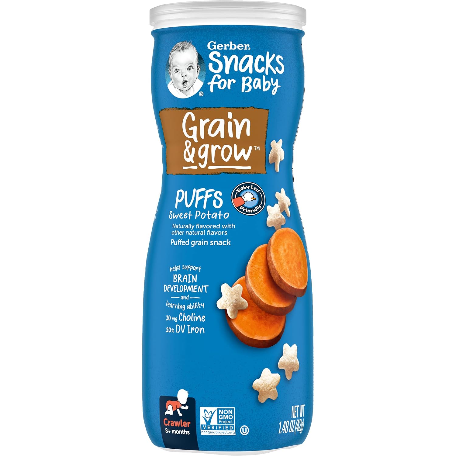 Gerber Baby Snacks Puffs Sweet Potato, 1.48 Oz